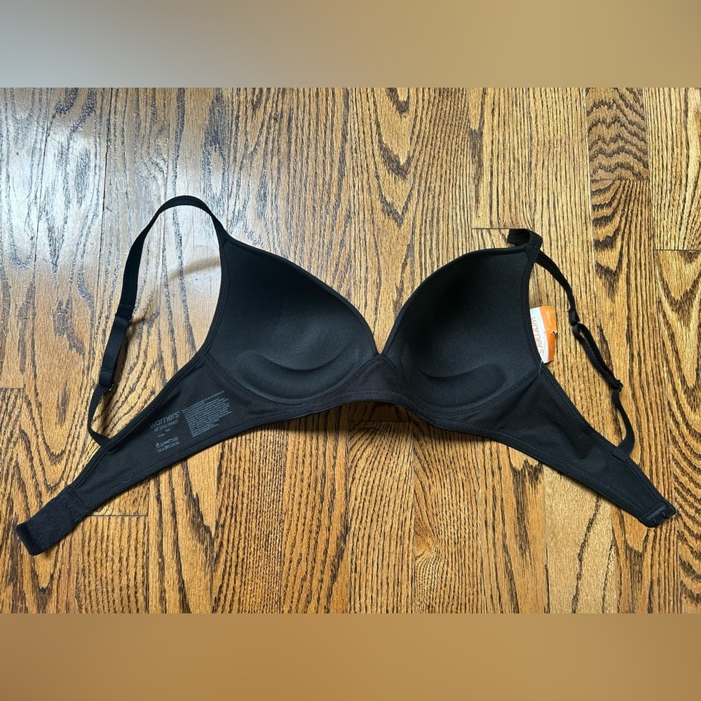 Warner's Black Elements of Bliss Padded Bra 34C NWT! - Picture 7 of 7